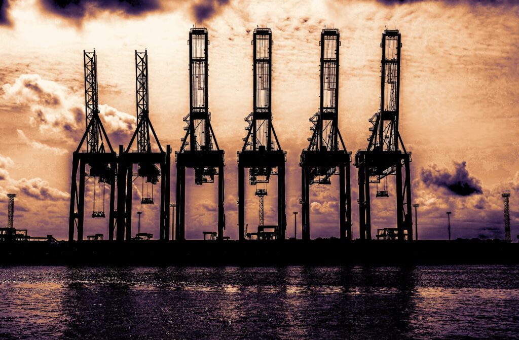 Kranwächter im Hamburger Hafen